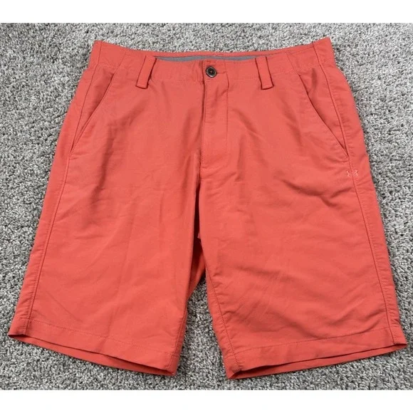 Under Armour Match Play Performance Golf Shorts Stretch‎ Coral Mens 32 Inseam 11 - Picture 2 of 8